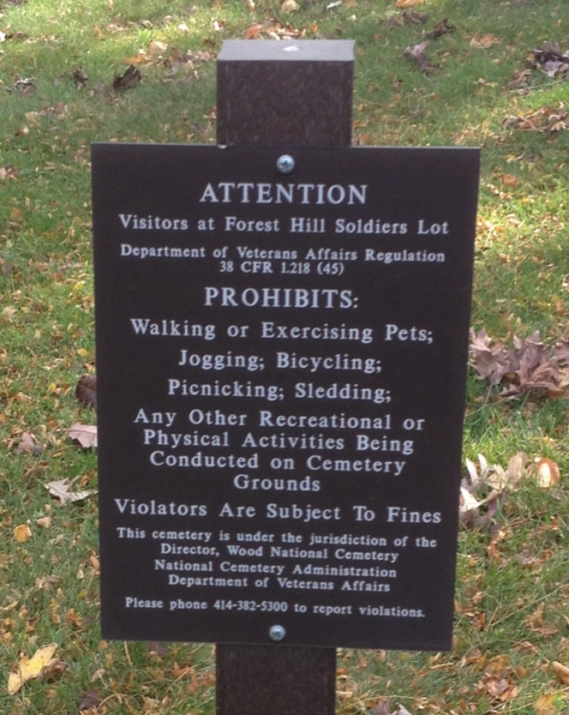 Prohibited activities with in Forest Hill. Photo by CS Thomson.