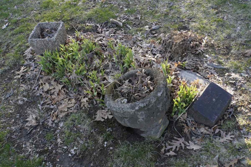 Ferber Baby Grave with Fallen Planter