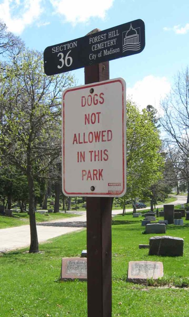 Sign Prohibiting Dog Walking