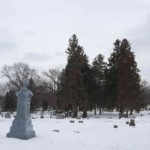 Zinc monument in winter. Photo by Adrienne Hagen.
