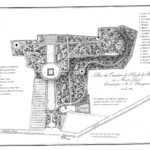 The famous Père Lachaise Cemetery in Paris, France inspired many subsequent designs including Mount Auburn, although the former is much more geometric in style. Source: Bibliothèque Nationale de France. Père Lachaise Cemetery