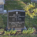 A wreath of artificial forsythia. Photo by William Cronon. Artificial forsythia