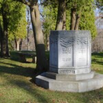 An octagonal monument is rare in Forest Hill, making this one stand out. The Whitaker family has chosen to use each of the monument's eight sides to display individual biographic information.