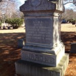 One side of the Burrows family monument memorializes Alma Burrows for her familial roles as a wife and daughter. Photo by Joanna Wilson.