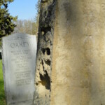 Sedimentary: Foreground local sandstone from 1890's, background granite from similar time period. Photo by CS Thomson