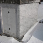 Metamorphic: Banded coloration, marble (Kozelka Mausoleum). Photo by CS Thomson.