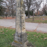 Sedimentary: Badly weathered monument, local sandstone. Photo by Marisa Gomez.