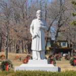 Saint statue in Resurrection Cemetery. Photo by Gioconda Coello